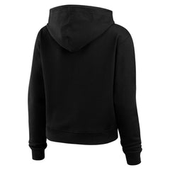 New Orleans Saints WEAR by Erin Andrews Women's Waffle-Knit Pullover Hoodie - Black Hoodies