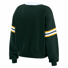 Green Bay Packers WEAR by Erin Andrews Women's Lace-Up Sweater - Green
