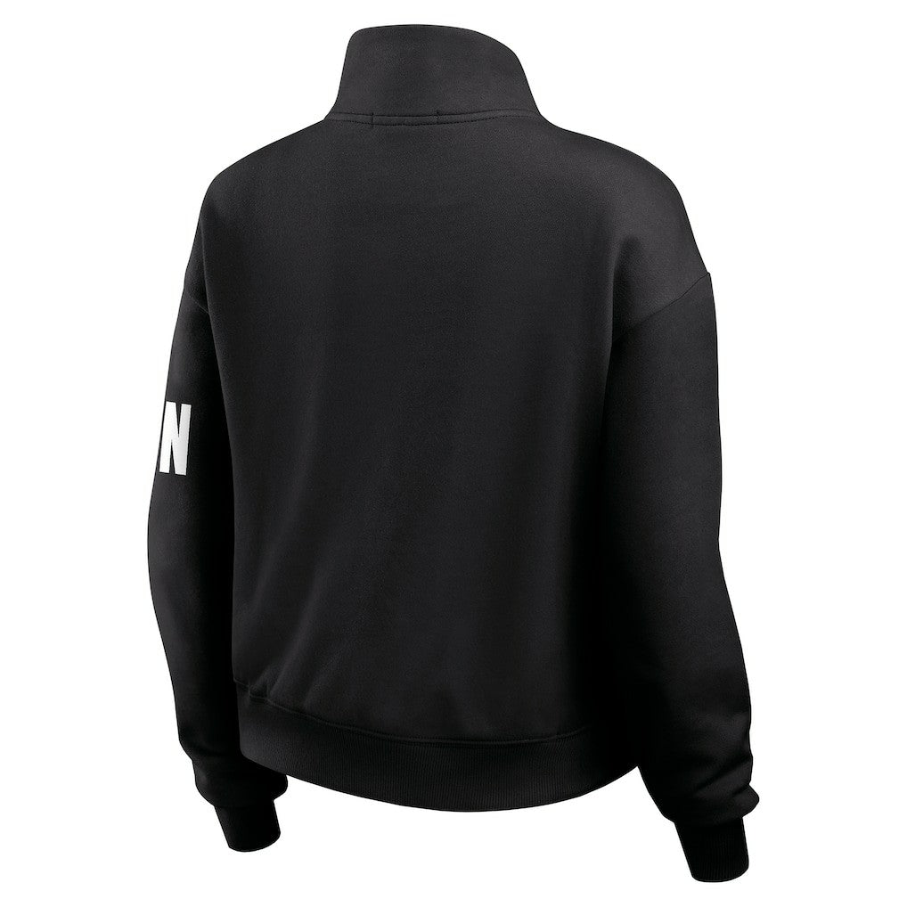 Cincinnati Bengals WEAR by Erin Andrews Women's Quarter-Zip Jacket - Black Jackets