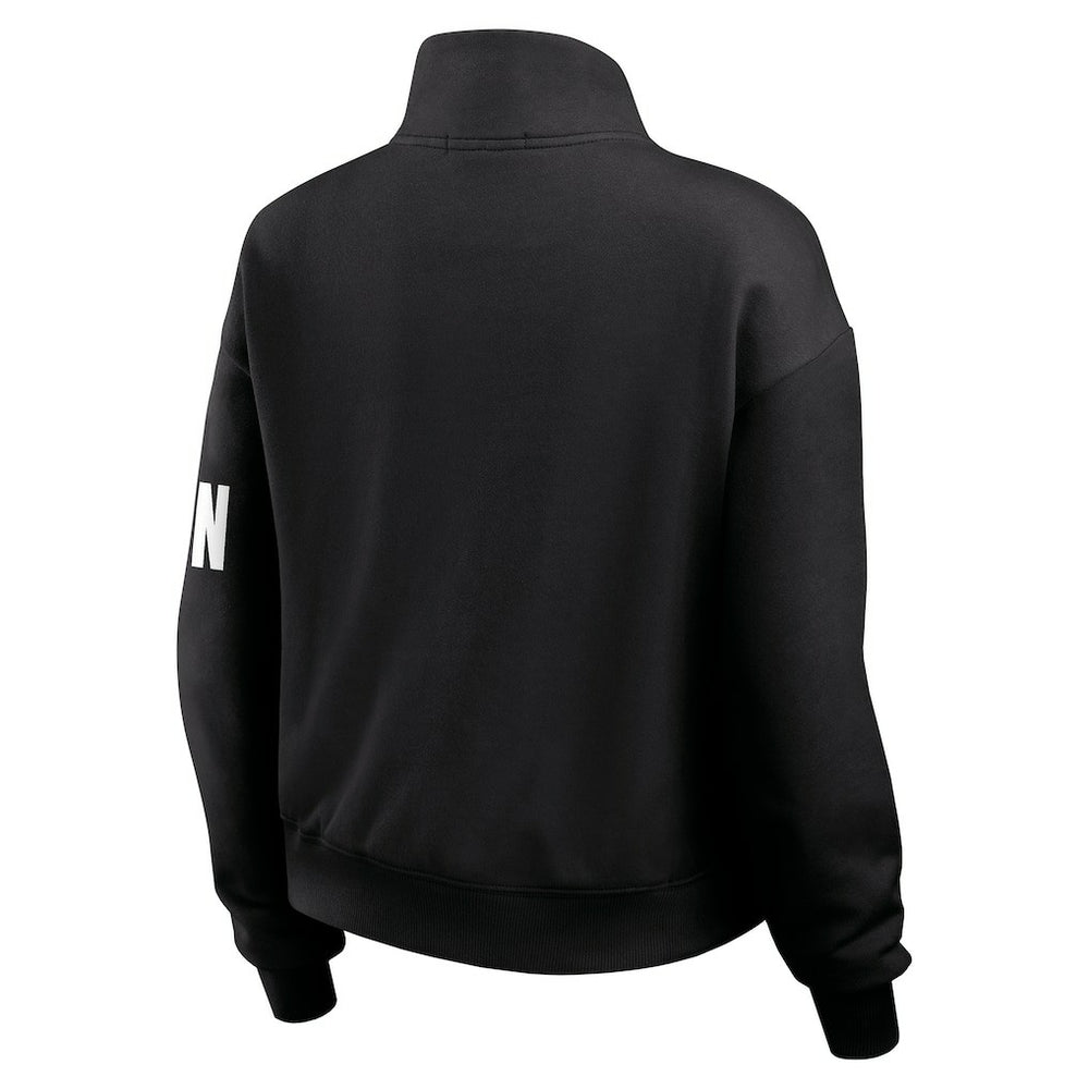 Cincinnati Bengals WEAR by Erin Andrews Women's Quarter-Zip Jacket - Black Jackets