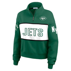 New York Jets WEAR by Erin Andrews Women's Quarter-Zip Jacket - Green Jackets