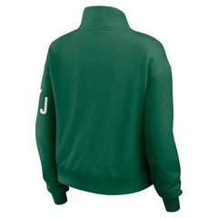 New York Jets WEAR by Erin Andrews Women's Quarter-Zip Jacket - Green Jackets