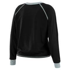 Las Vegas Raiders WEAR by Erin Andrews Women's Tie-Front Long Sleeve T-Shirt - Black T-shirts