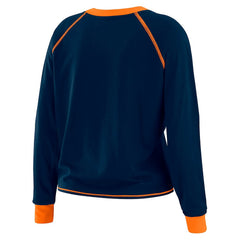 Chicago Bears WEAR by Erin Andrews Women's Tie-Front Long Sleeve T-Shirt - Navy T-shirts