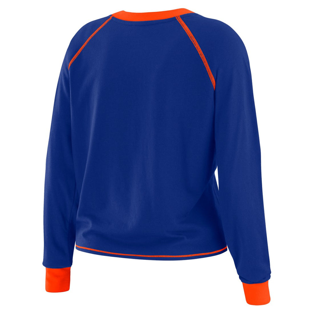 Denver Broncos WEAR by Erin Andrews Women's Tie-Front Long Sleeve T-Shirt - Royal T-shirts