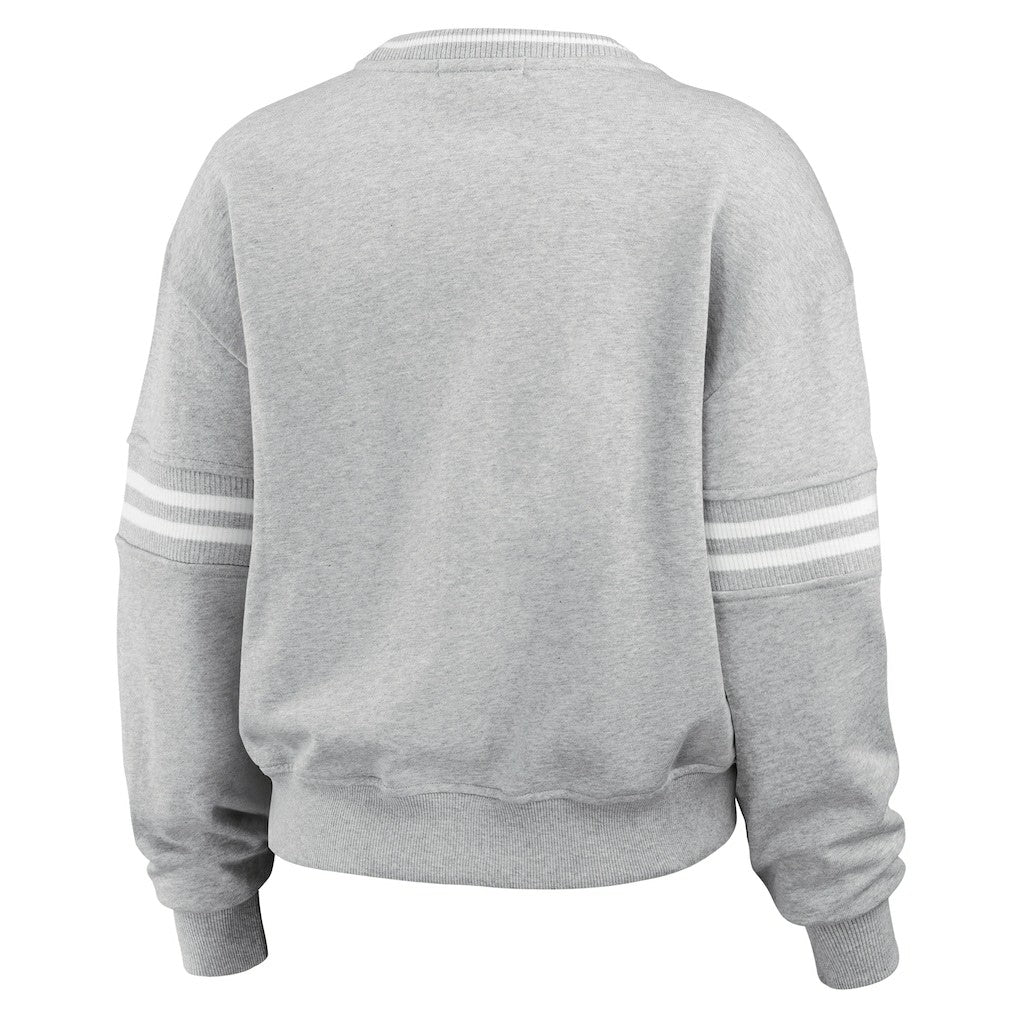 New England Patriots WEAR by Erin Andrews Women's Pullover Sweatshirt - Heather Gray Pullover