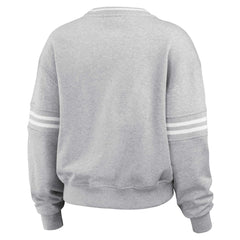 Houston Texans WEAR by Erin Andrews Women's Cropped Pullover Sweatshirt - Heather Gray Pullover