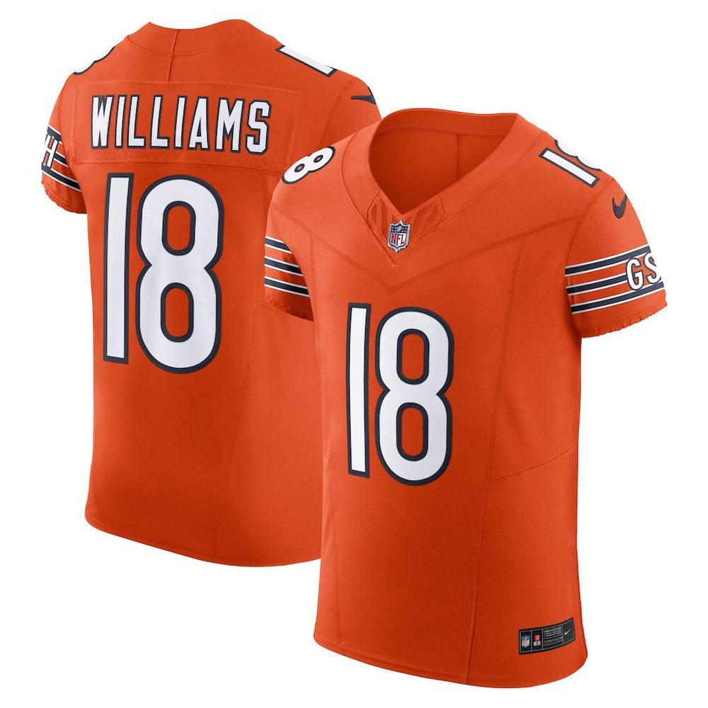 Caleb Williams Chicago Bears Alternate Vapor F.U.S.E. Elite Jersey - Orange Jerseys