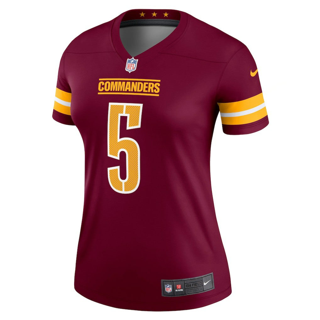 Jayden Daniels Washington Commanders Women's Legend Player Performance Top - Burgundy Tops