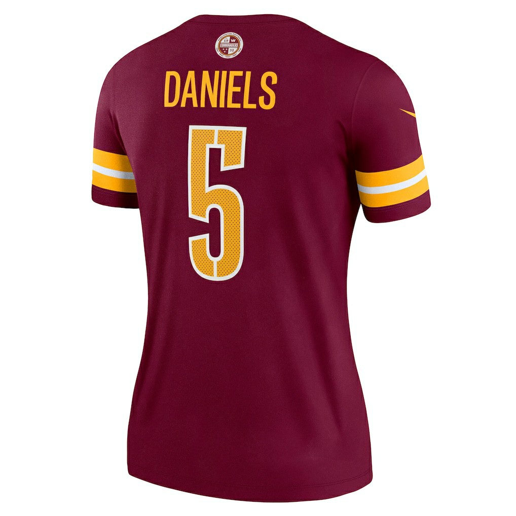 Jayden Daniels Washington Commanders Women's Legend Player Performance Top - Burgundy Tops