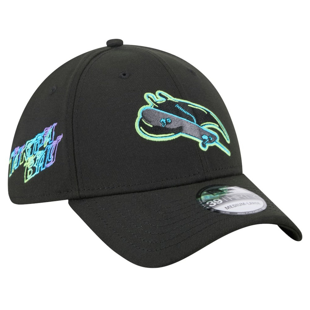 Tampa Bay Rays New Era City Connect 39THIRTY Flex Hat - Black Hats