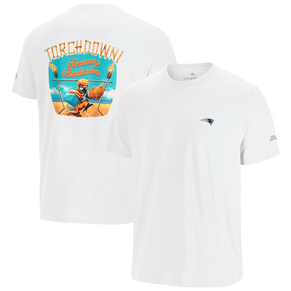 New England Patriots Sport Torchdown Graphic T-Shirt - White T-shirts