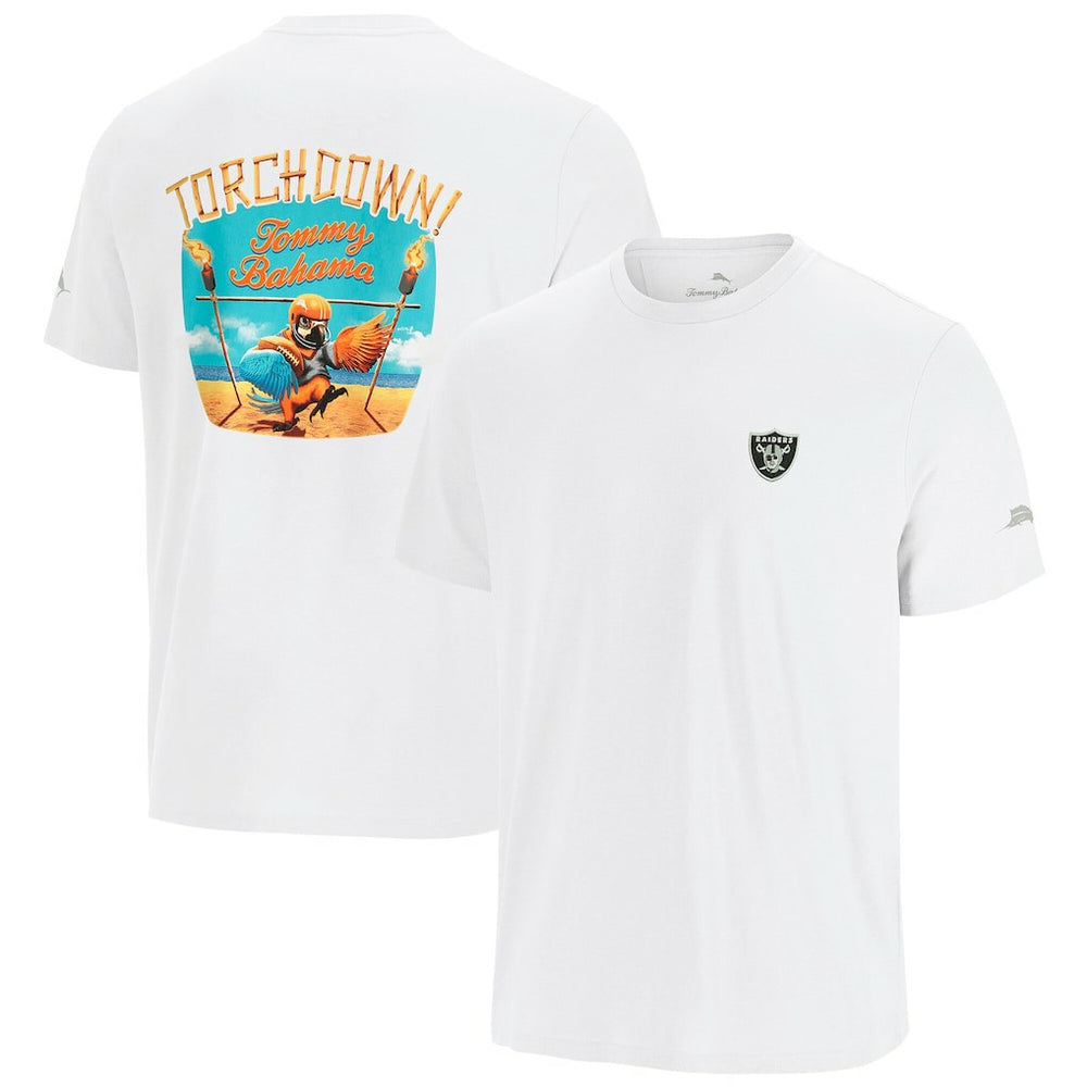 Las Vegas Raiders Sport Torchdown Graphic T-Shirt - White T-shirts