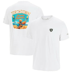 Las Vegas Raiders Sport Torchdown Graphic T-Shirt - White T-shirts