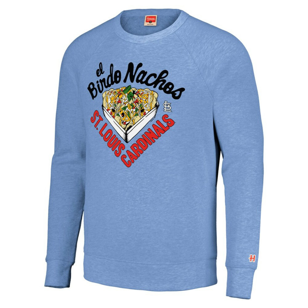 St. Louis Cardinals MLB x Guy Fieri’s Flavortown Unisex Tri-Blend Pullover Sweatshirt - Light Blue Pullover