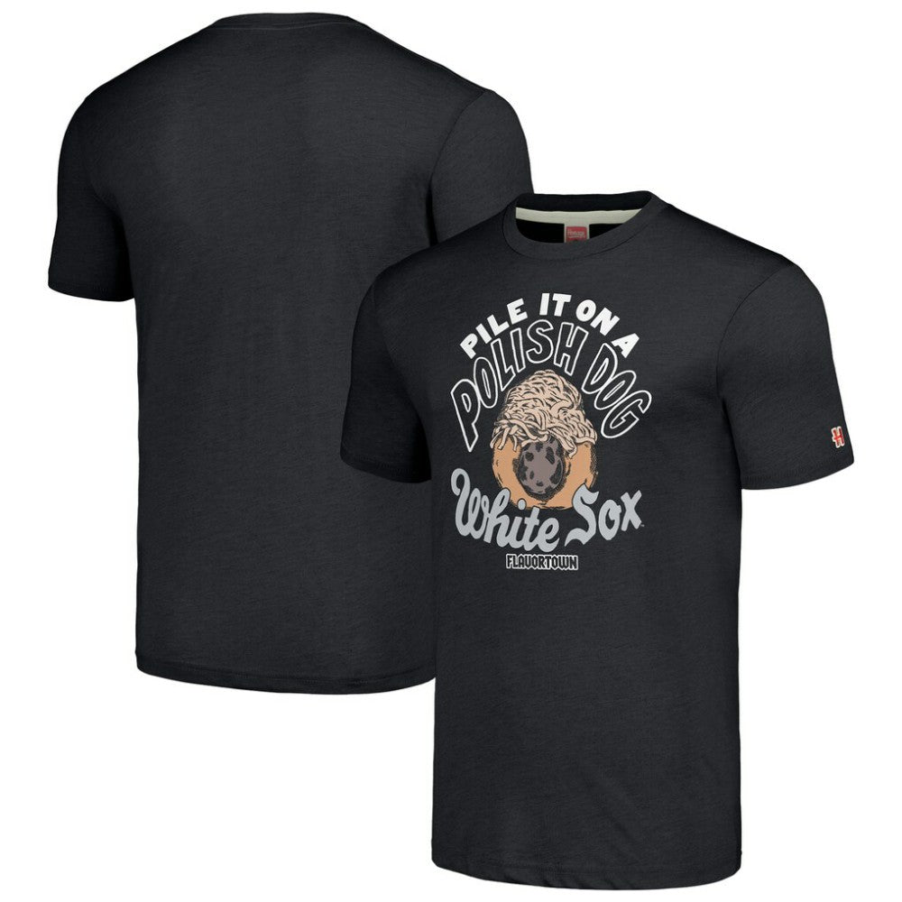 Chicago White Sox MLB x Guy Fieri’s Flavortown Unisex Tri-Blend T-Shirt - Charcoal T-shirts