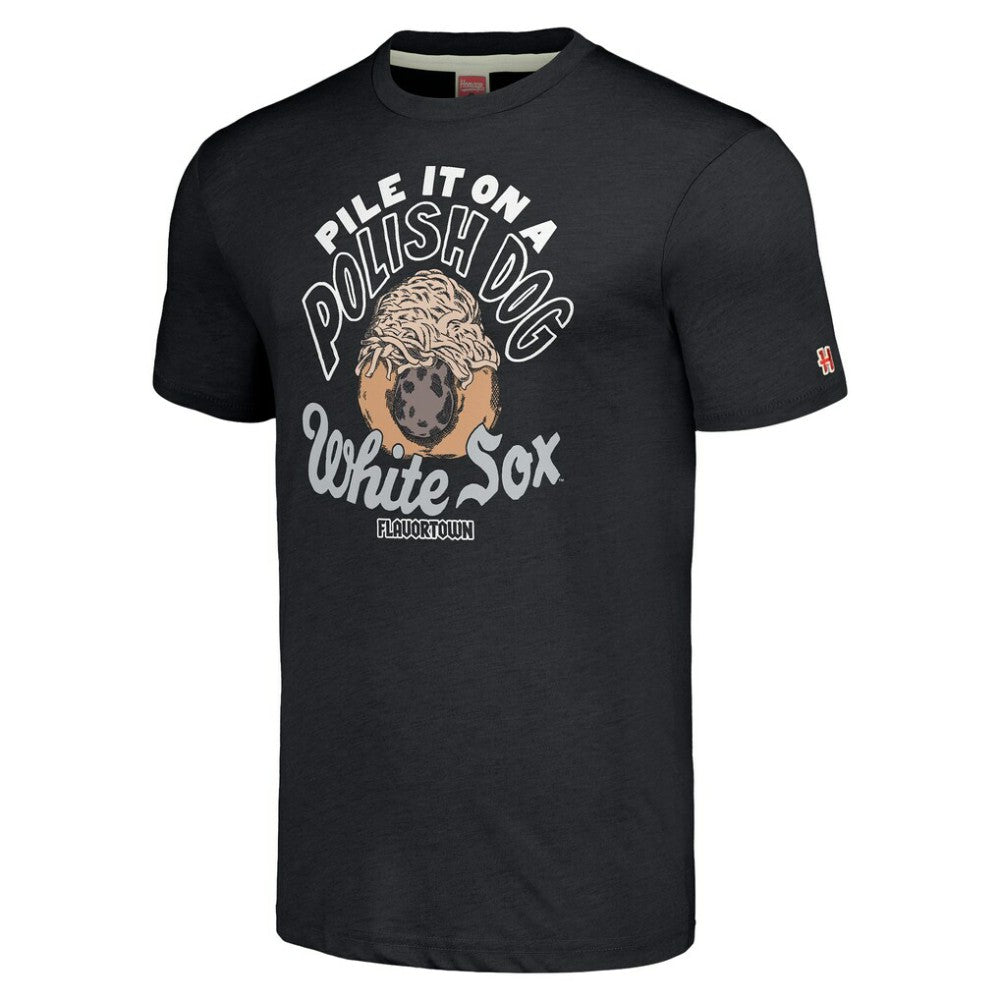Chicago White Sox MLB x Guy Fieri’s Flavortown Unisex Tri-Blend T-Shirt - Charcoal T-shirts