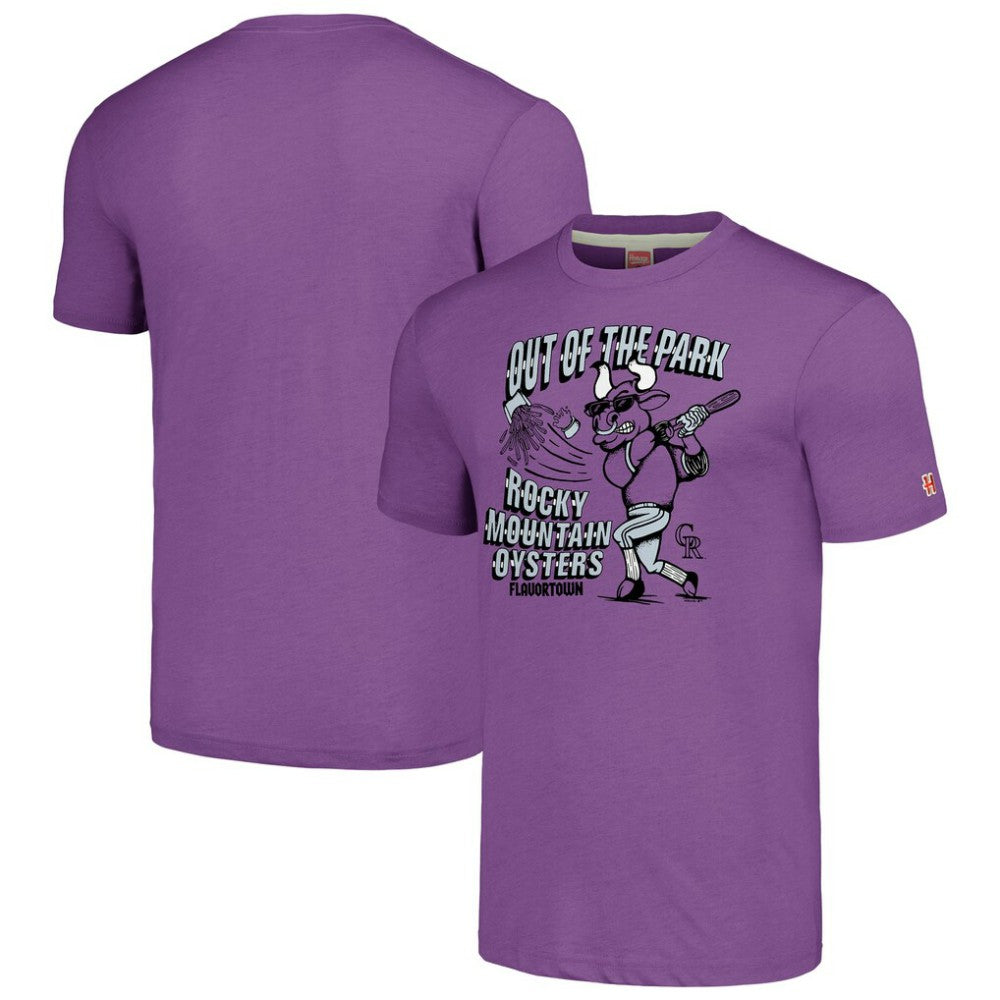 Colorado Rockies MLB x Guy Fieri’s Flavortown Unisex Tri-Blend T-Shirt - Purple T-shirts