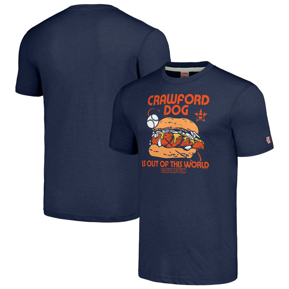 Houston Astros MLB x Guy Fieri’s Flavortown Unisex Tri-Blend T-Shirt - Navy T-shirts