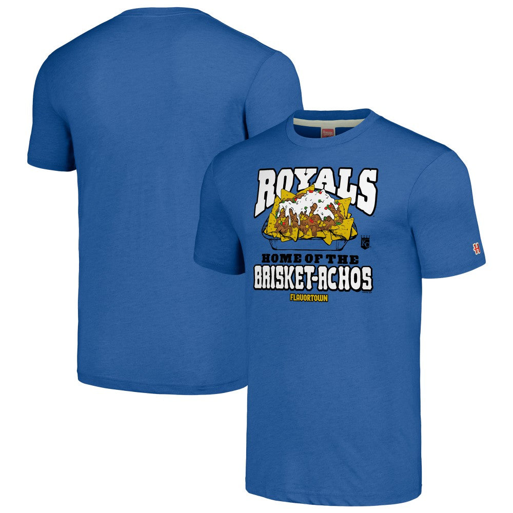 Kansas City Royals MLB x Guy Fieri’s Flavortown Unisex Tri-Blend T-Shirt - Royal T-shirts