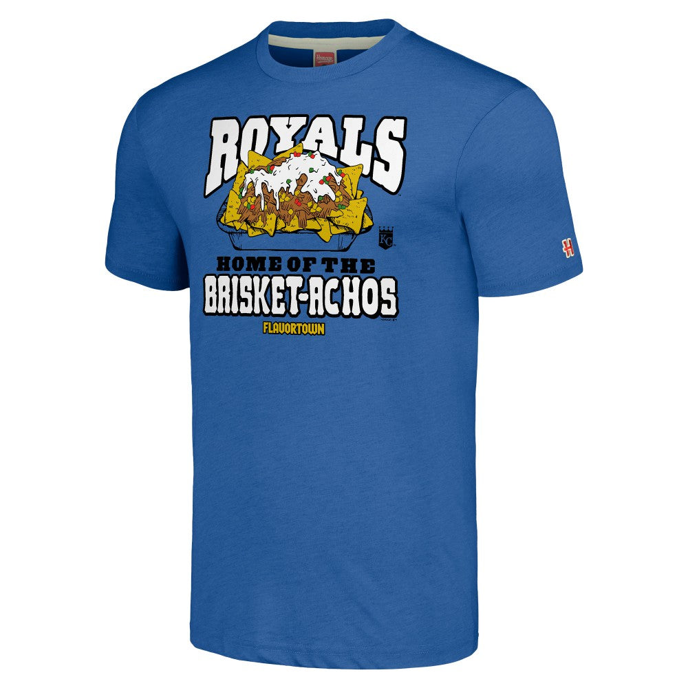 Kansas City Royals MLB x Guy Fieri’s Flavortown Unisex Tri-Blend T-Shirt - Royal T-shirts