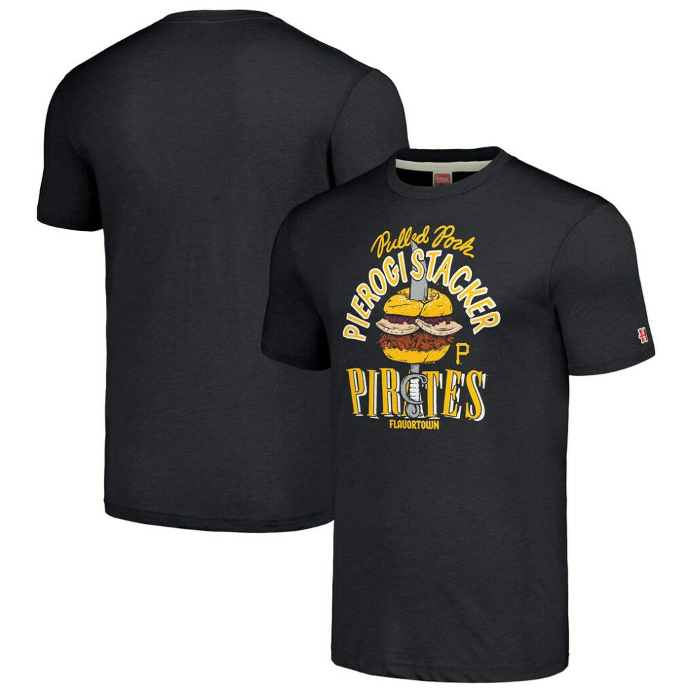 Pittsburgh Pirates MLB x Guy Fieri’s Flavortown Unisex Tri-Blend T-Shirt - Charcoal T-shirts