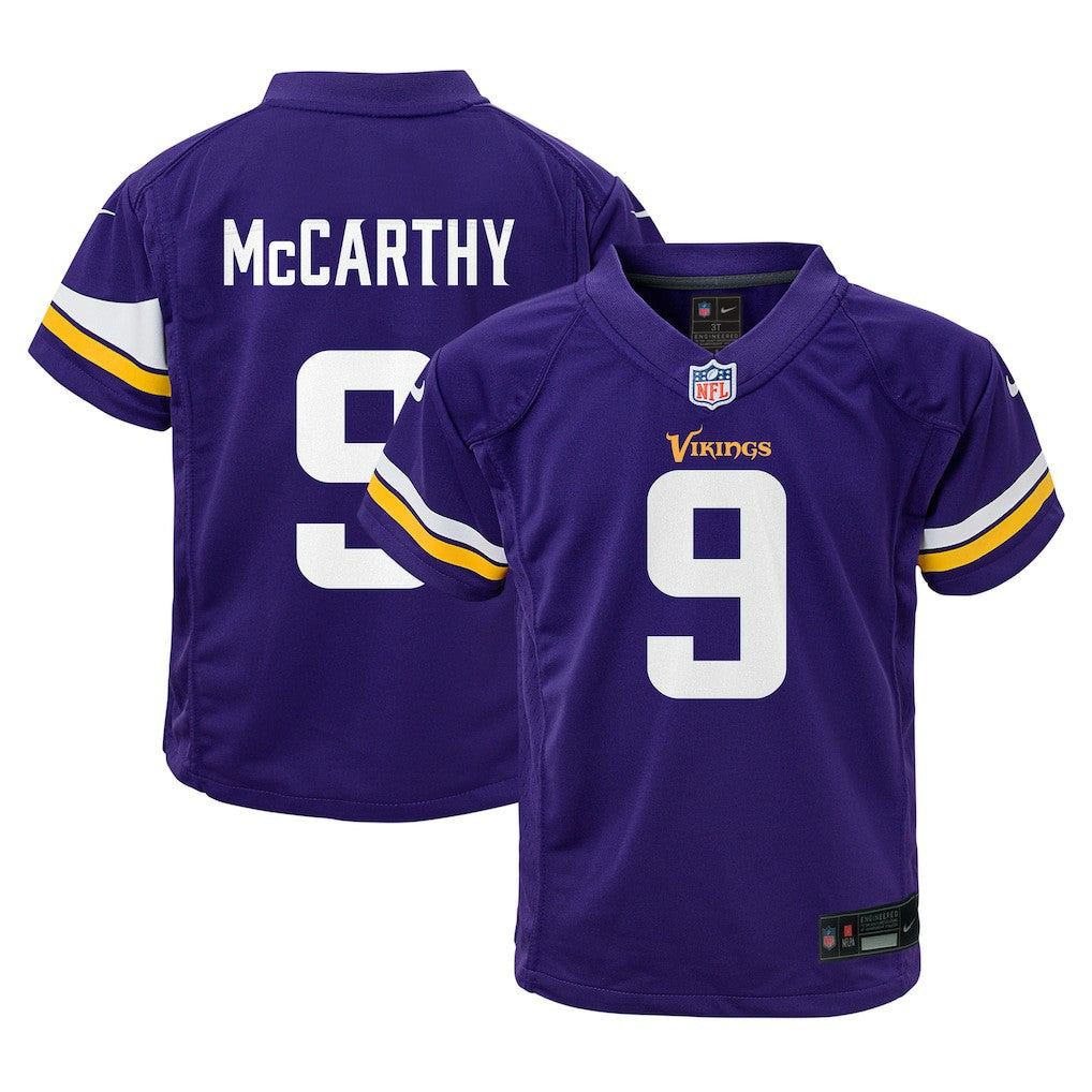 J.J. McCarthy Minnesota Vikings Preschool Player Game Jersey - Purple Jerseys