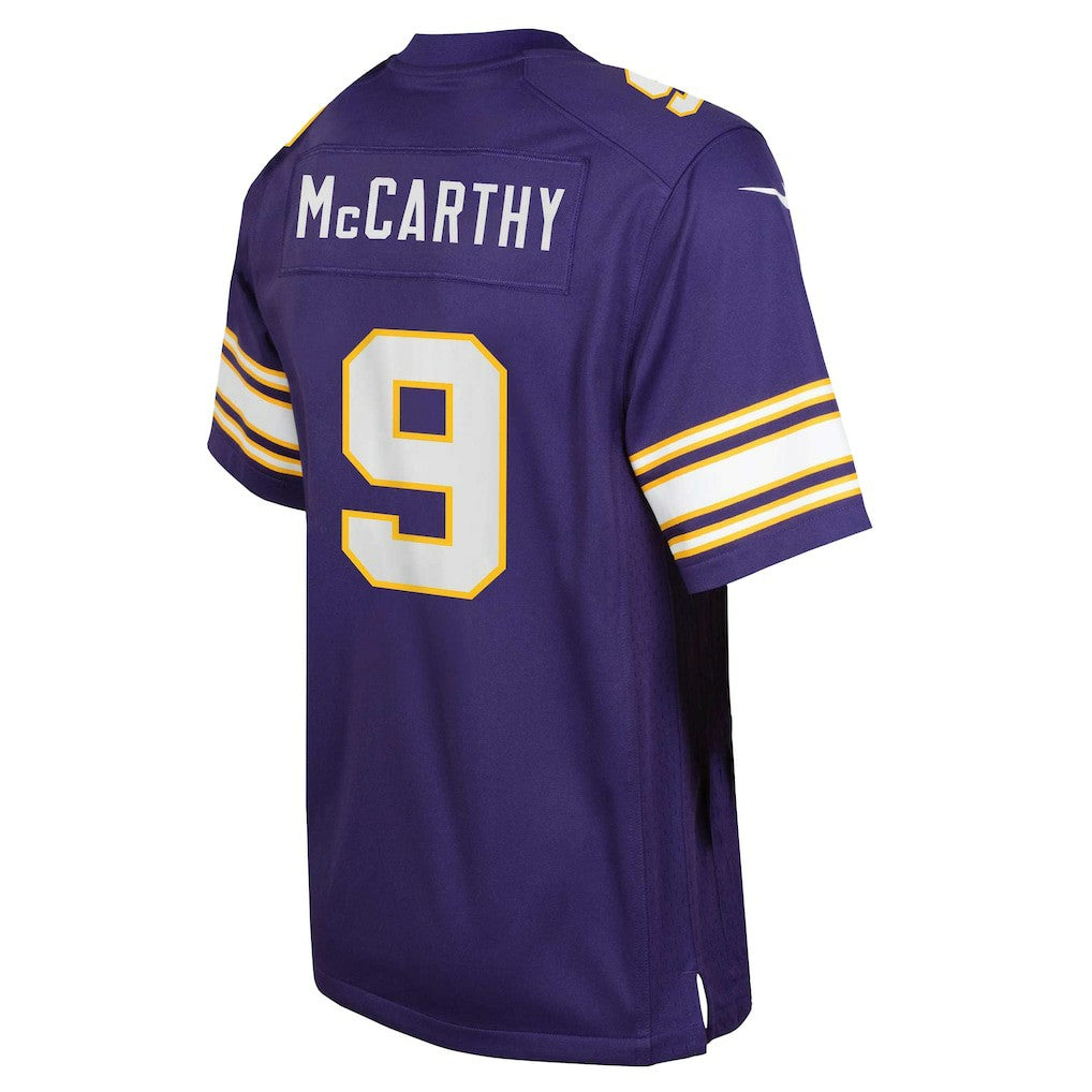 J.J. McCarthy Minnesota Vikings Youth Game Jersey - Purple Jerseys