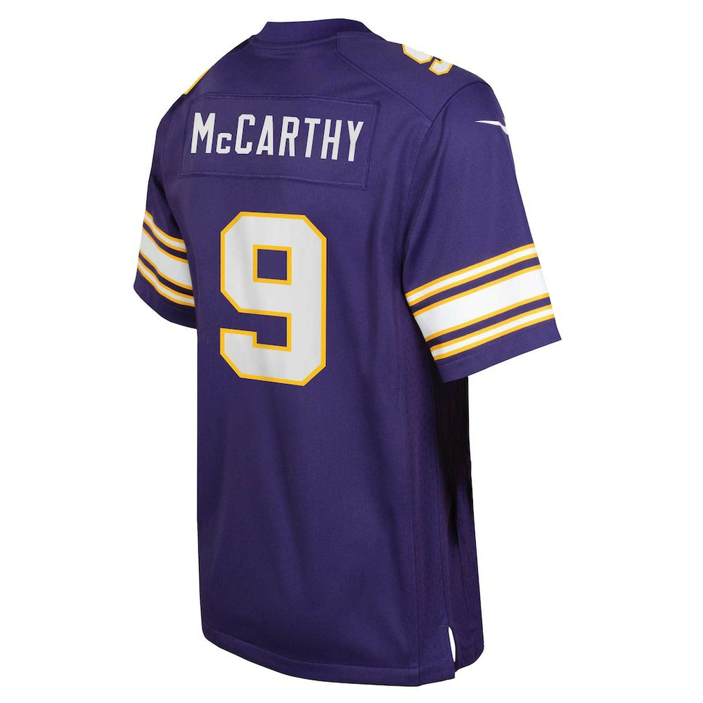 J.J. McCarthy Minnesota Vikings Youth Game Jersey - Purple Jerseys