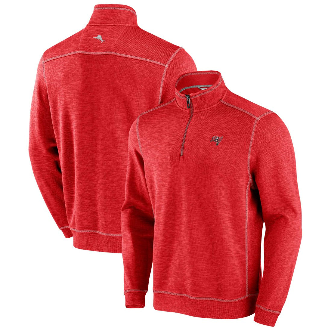 Tampa Bay Buccaneers Big & Tall Tobago Bay Half-Zip Sweatshirt - Red Sweatshirts