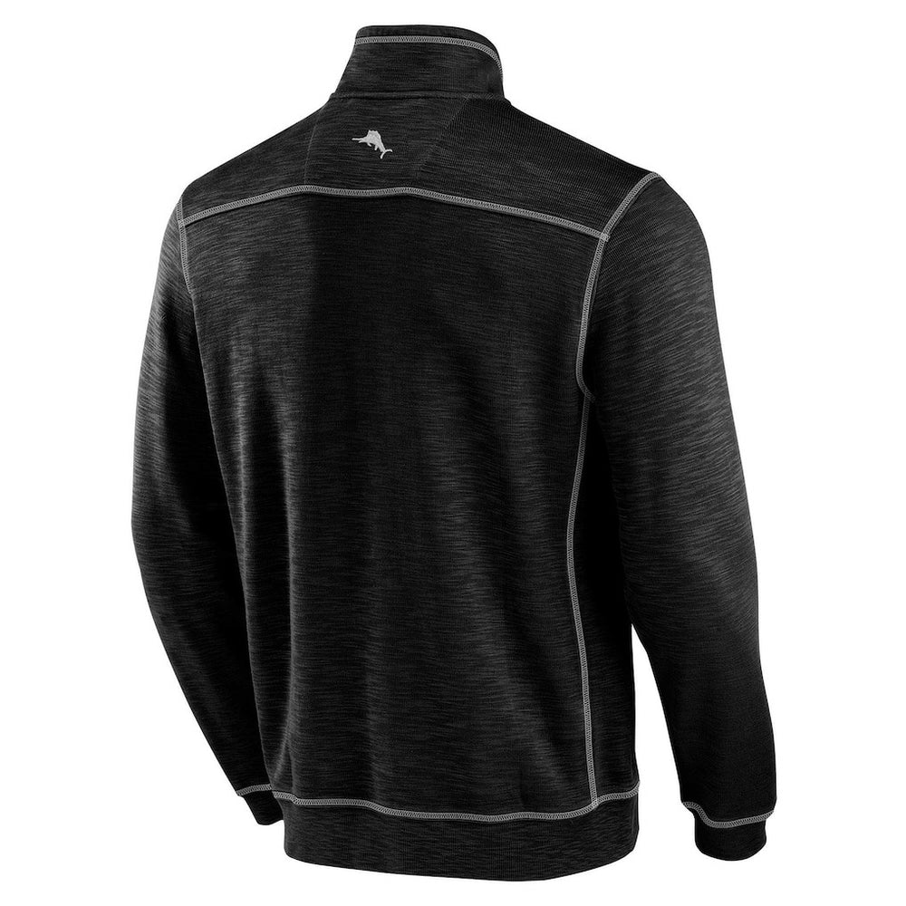 New Orleans Saints Tobago Bay Tri-Blend Half-Zip Sweatshirt - Black Sweatshirts