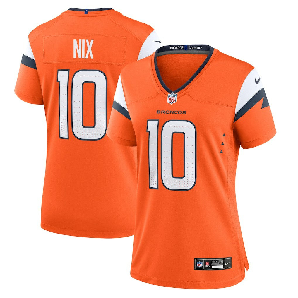Bo Nix Denver Broncos Women's Game Jersey - Orange Jerseys
