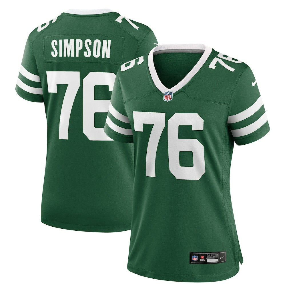 John Simpson New York Jets Women's Game Jersey - Legacy Green Jerseys