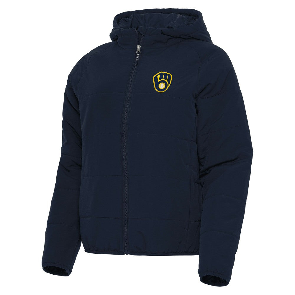 Milwaukee Brewers Antigua Women's Universe Full-Zip Hoodie Jacket - Navy Jackets