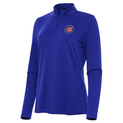 Chicago Cubs Antigua Women's Reprocess Quarter-Zip Top - Royal Tops