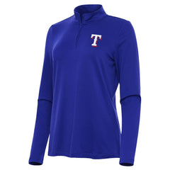 Texas Rangers Antigua Women's Reprocess Quarter-Zip Top - Royal Tops