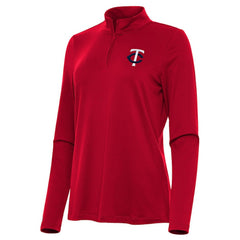 Minnesota Twins Antigua Women's Reprocess Quarter-Zip Top - Red Tops