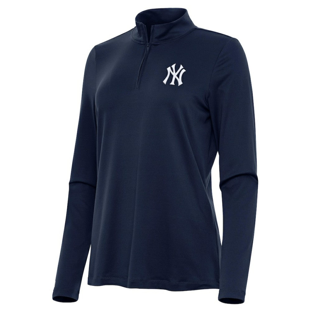 New York Yankees Antigua Women's Reprocess Quarter-Zip Top - Navy Tops