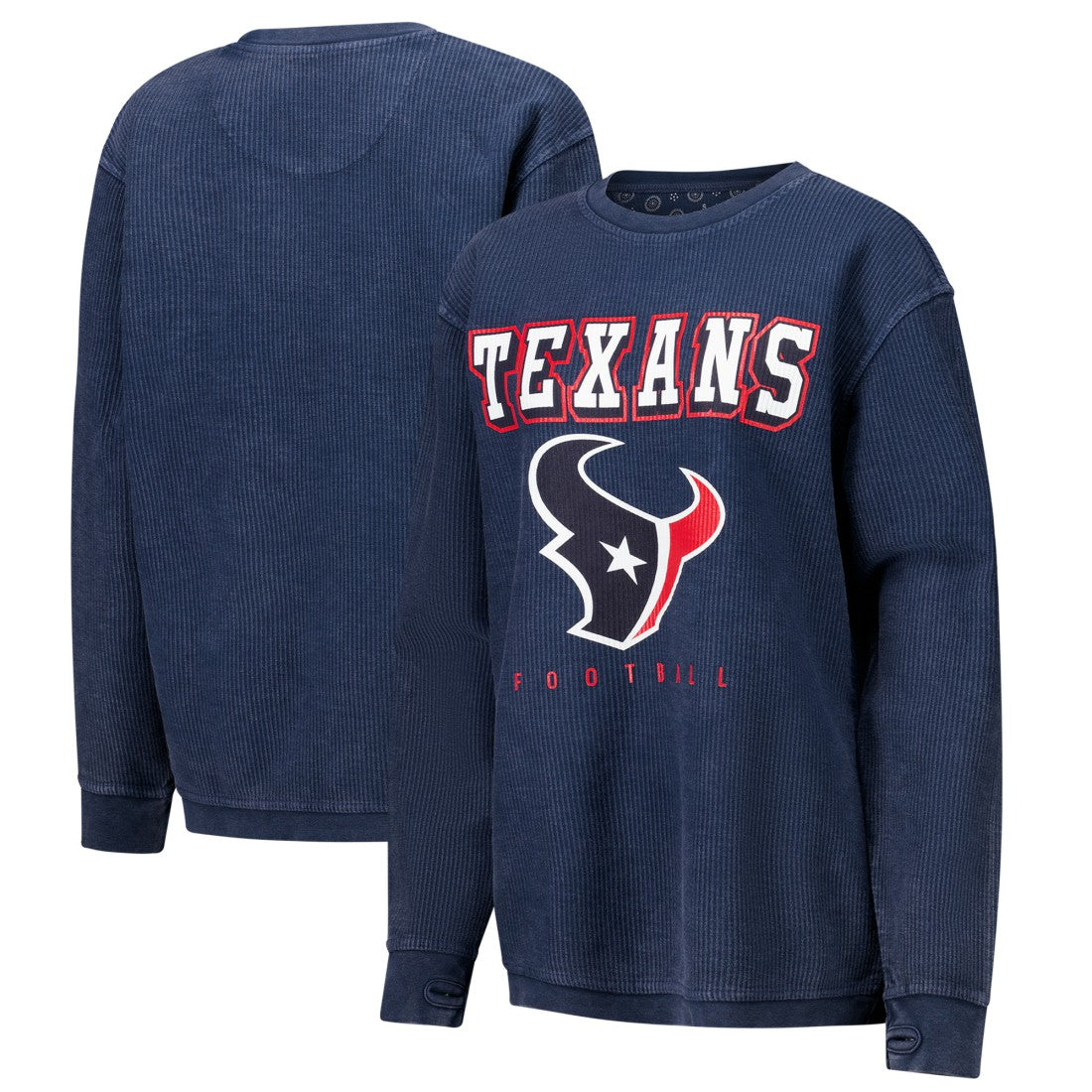 Houston Texans G-III 4Her by Carl Banks Women's Comfy Cord Pullover Sweatshirt - Navy Pullover