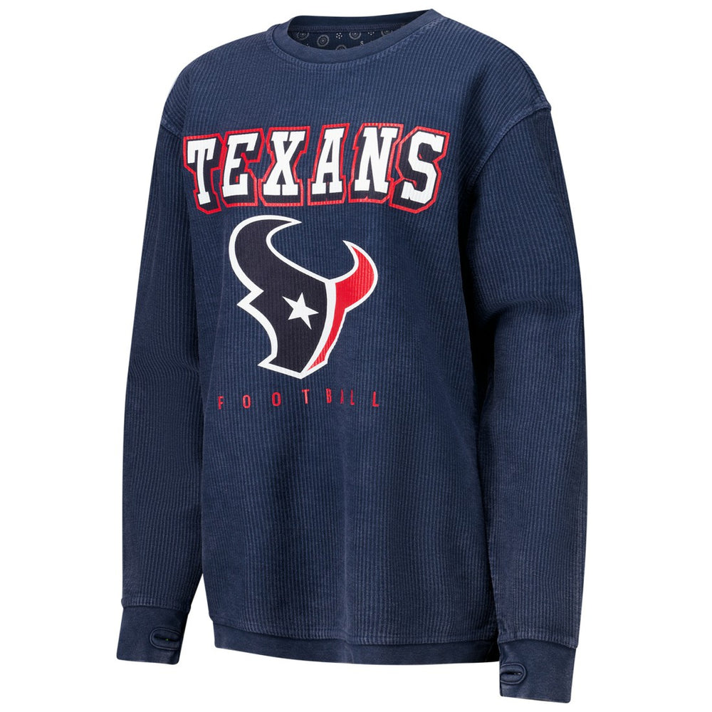 Houston Texans G-III 4Her by Carl Banks Women's Comfy Cord Pullover Sweatshirt - Navy Pullover