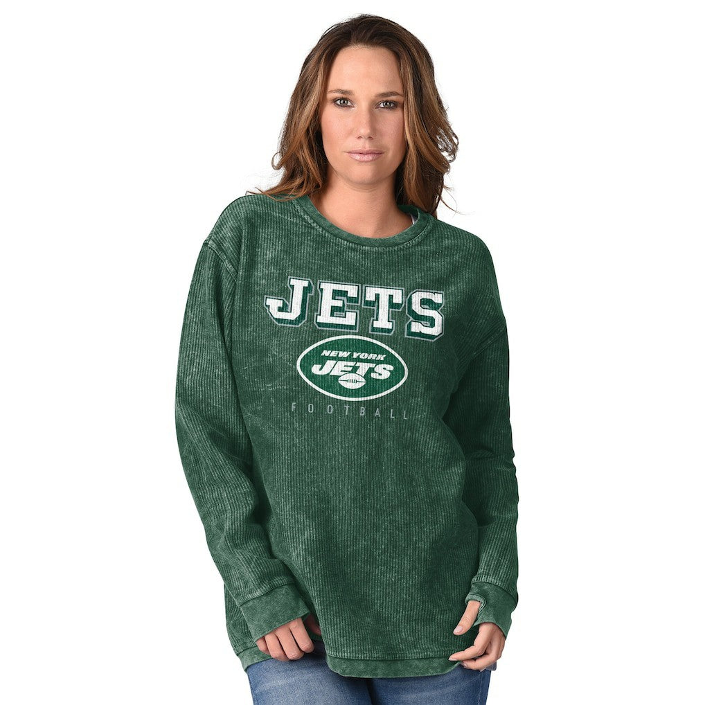 New York Jets G-III 4Her by Carl Banks Women's Comfy Cord Pullover Sweatshirt - Green Pullover