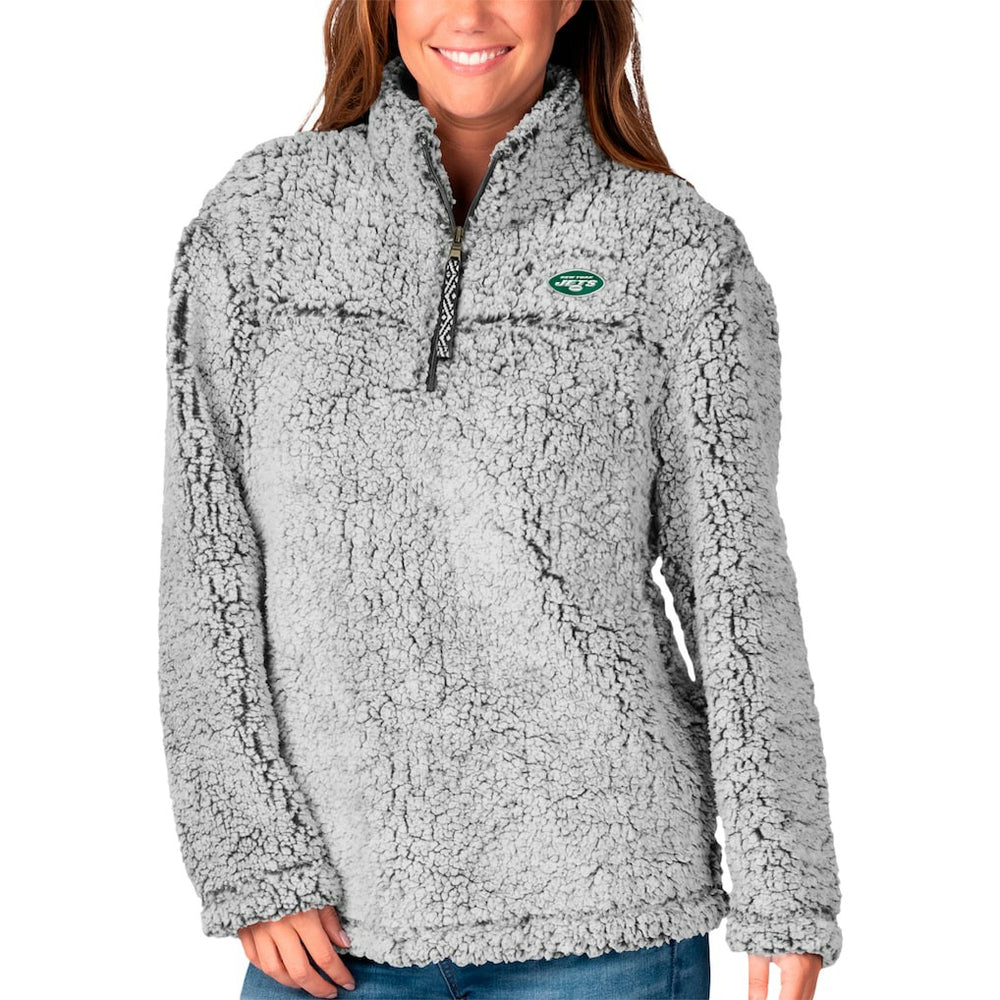 New York Jets G-III 4Her by Carl Banks Women's Sherpa Full-Zip Jacket - Gray Jackets