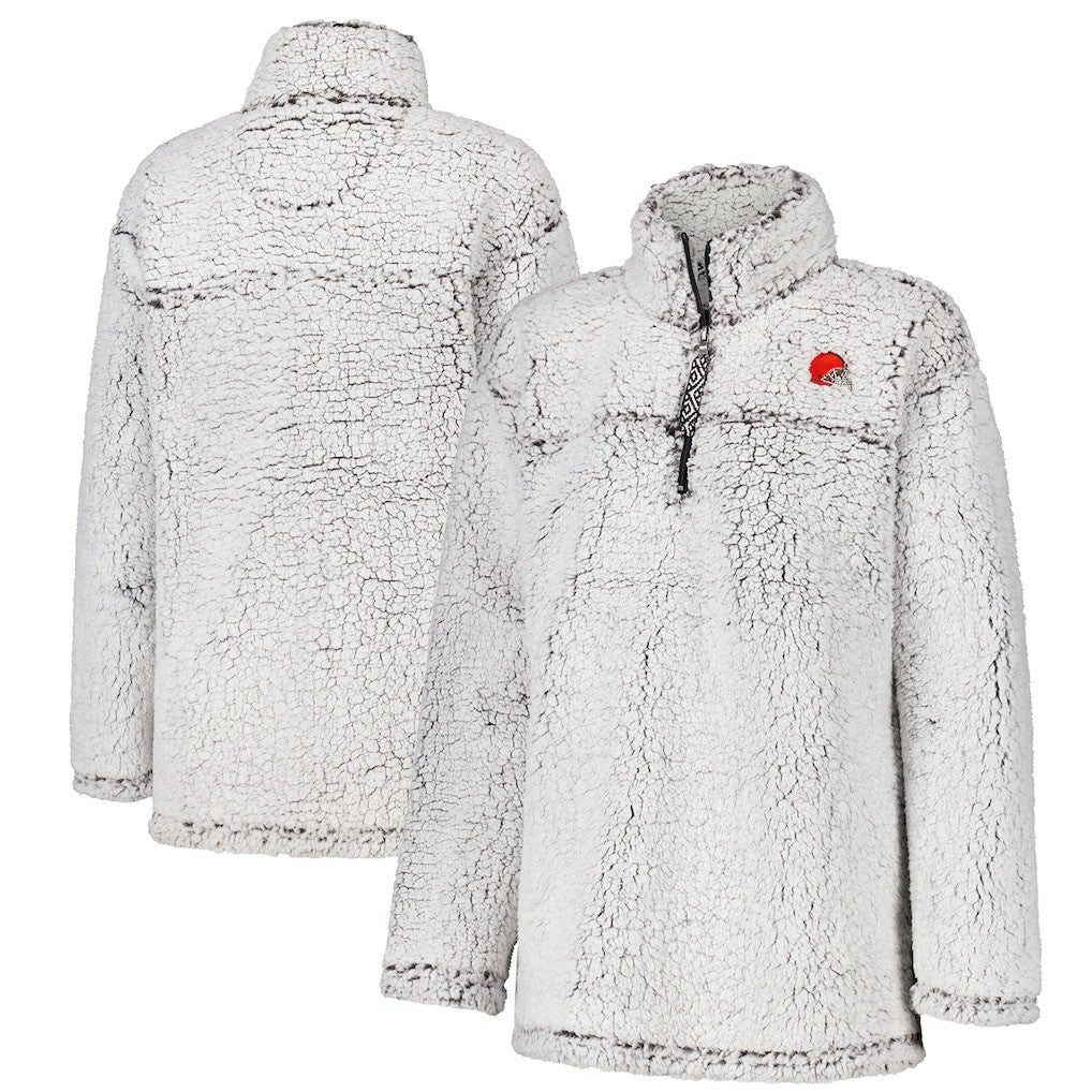 Cleveland Browns G-III 4Her by Carl Banks Women's Sherpa Full-Zip Jacket - Gray Jackets