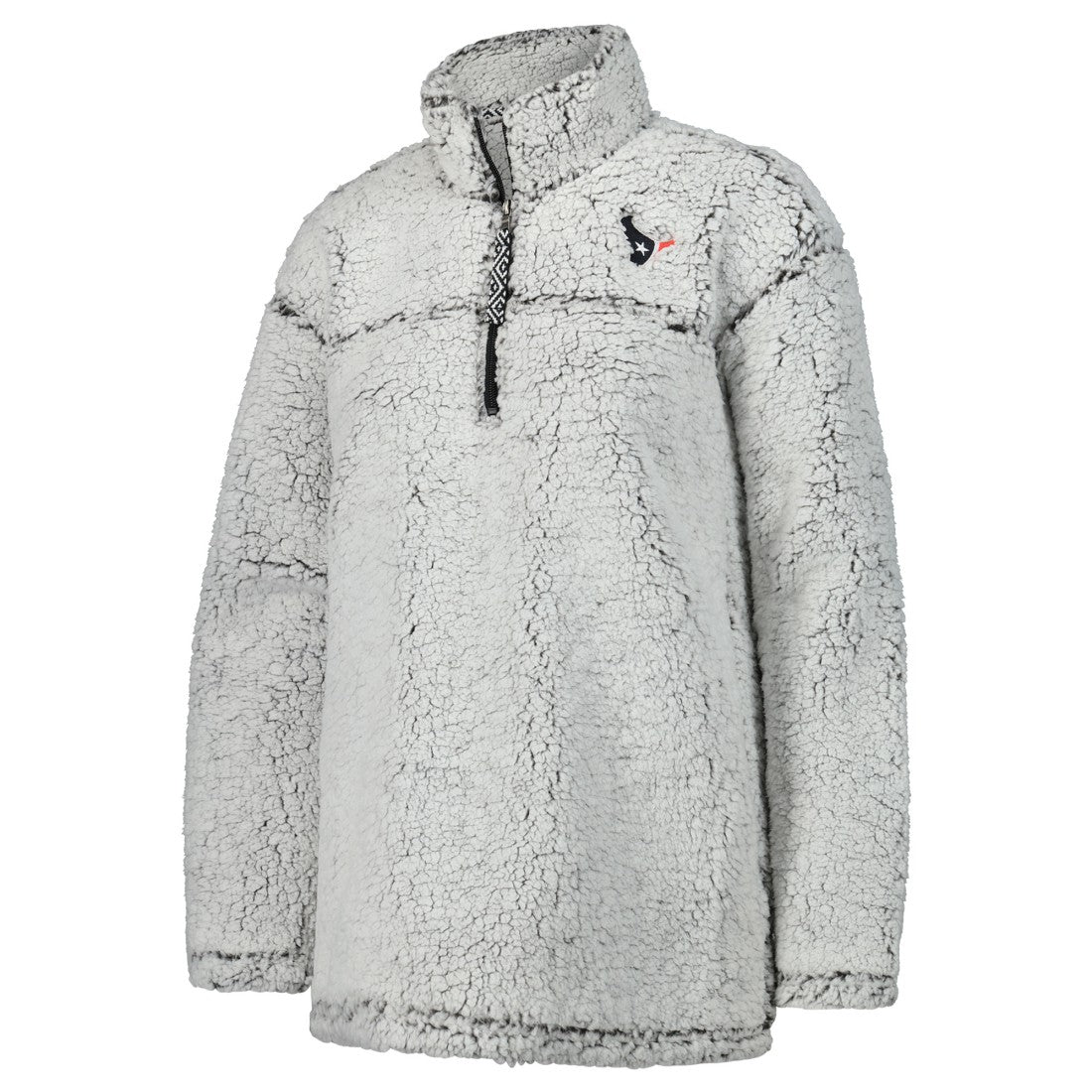 Houston Texans G-III 4Her by Carl Banks Women's Sherpa Quarter-Zip Jacket - Gray Jackets