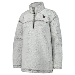 Houston Texans G-III 4Her by Carl Banks Women's Sherpa Quarter-Zip Jacket - Gray Jackets