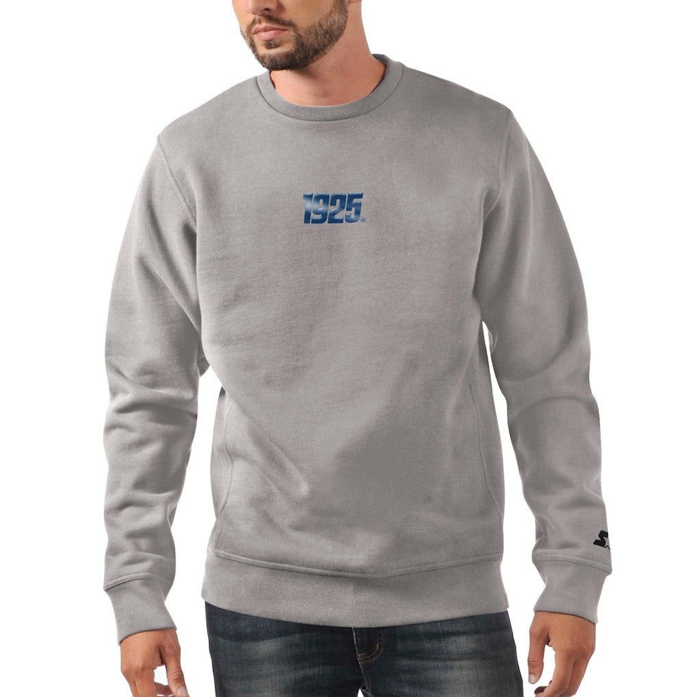 New York Giants Starter 1925 Collection Long Sleeve Pullover Sweatshirt - Heather Gray Pullover