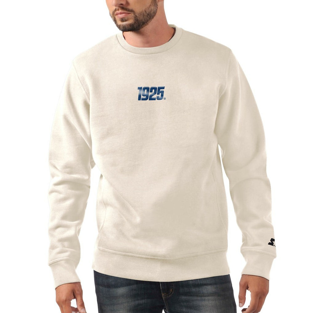 New York Giants Starter 1925 Collection Long Sleeve Pullover Sweatshirt - Oatmeal Pullover