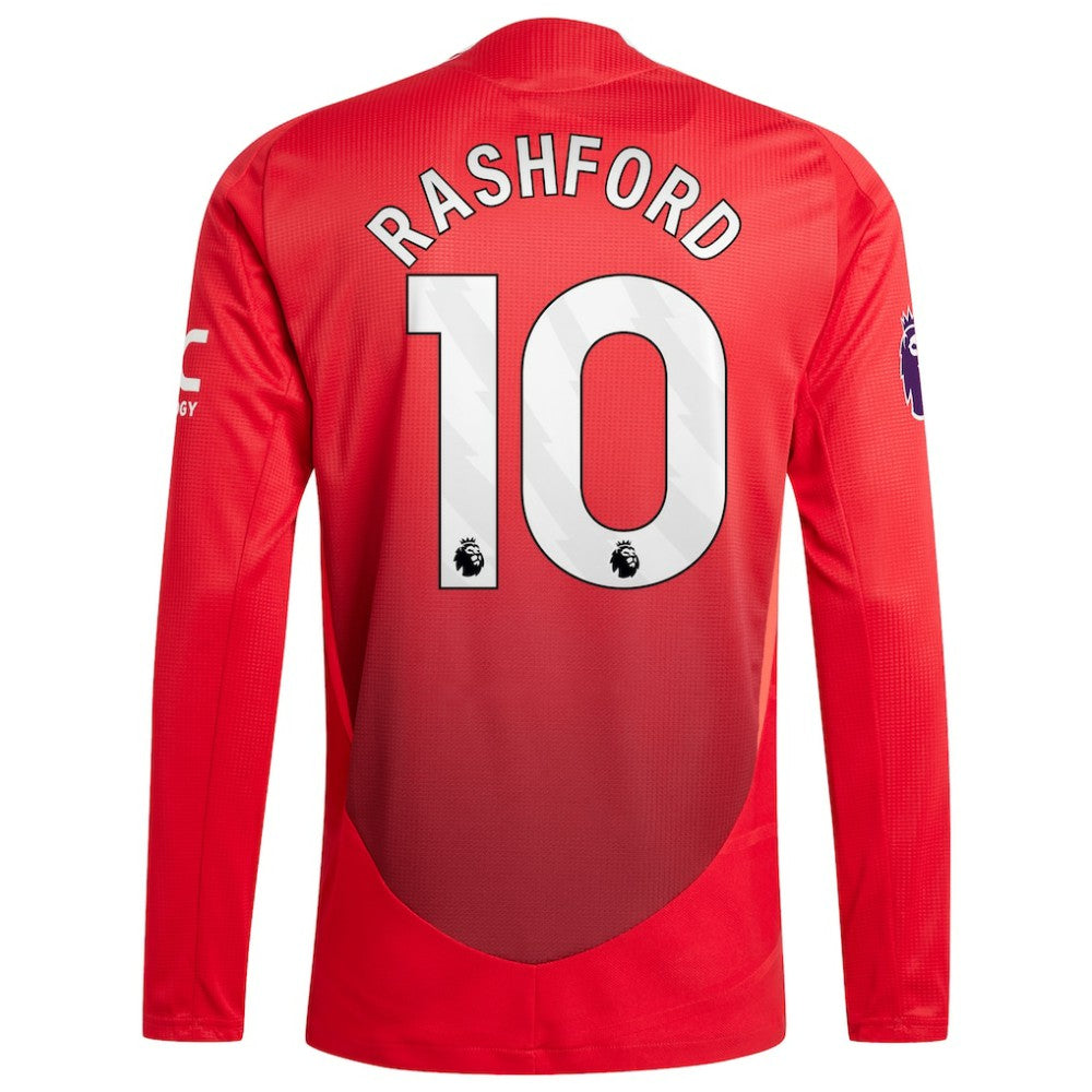 Marcus Rashford Manchester United 2024/25 Home Long Sleeve Player Jersey Red