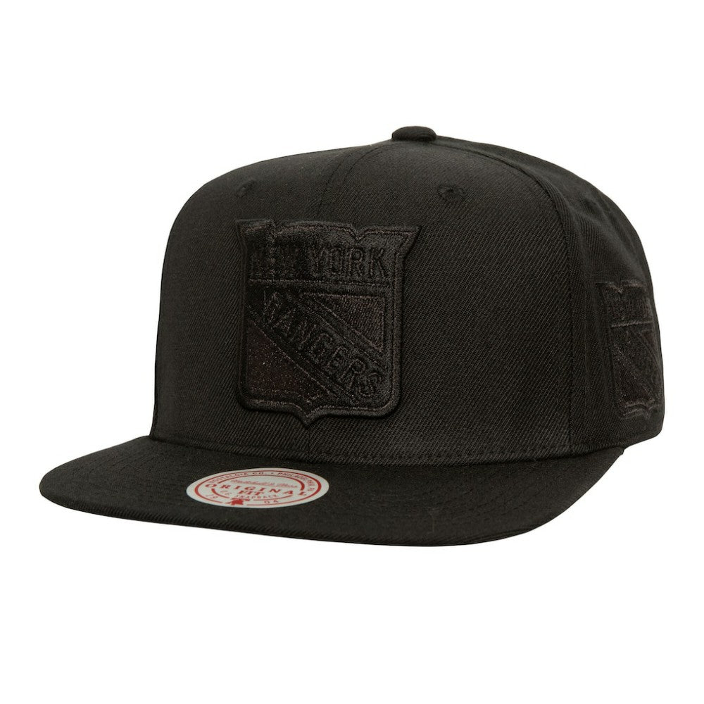 New York Rangers Mitchell & Ness Soul Strike Pearl Tonal Snapback Hat - Black | US 201692979