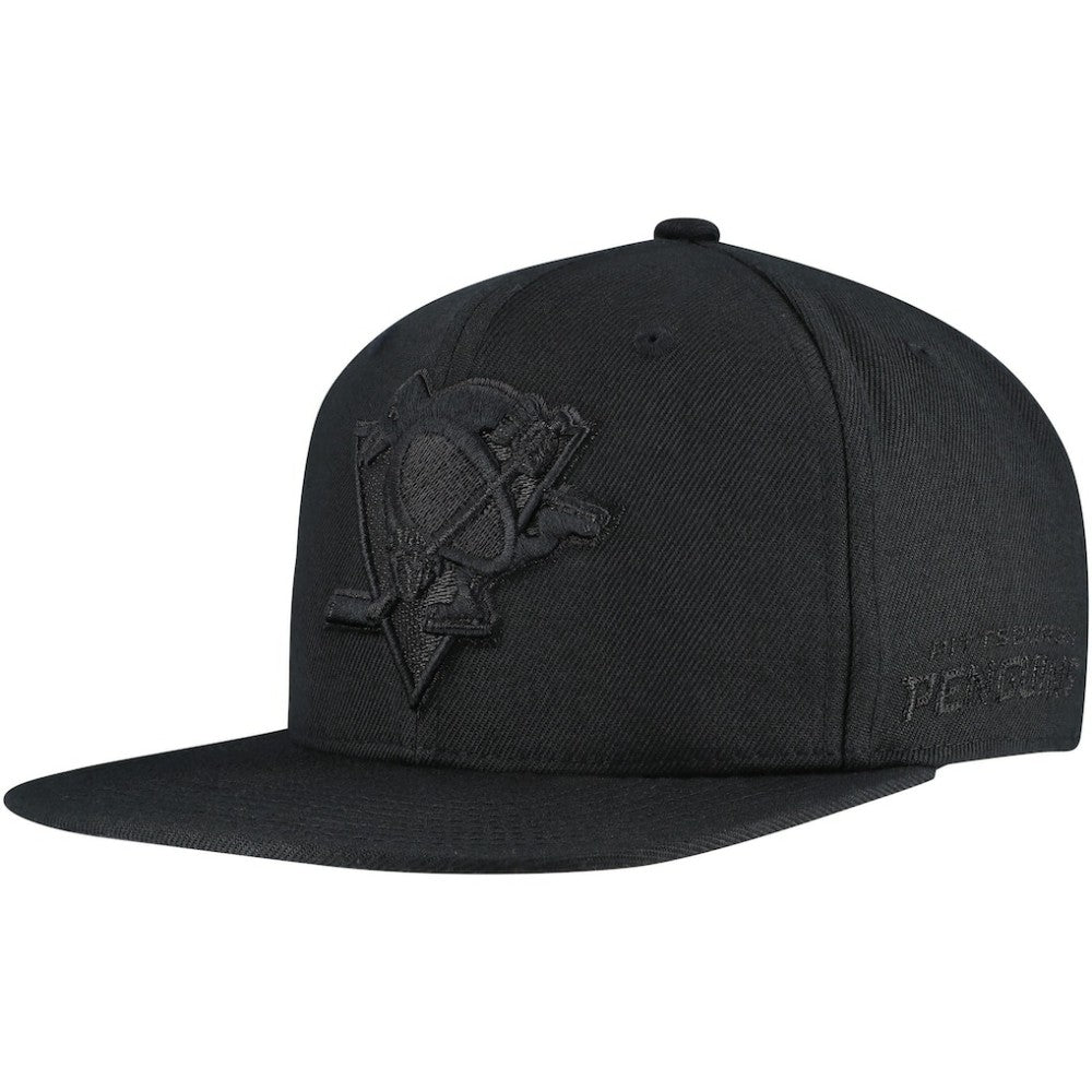 Pittsburgh Penguins Mitchell & Ness Soul Strike Pearl Tonal Snapback Hat - Black | US 201692981